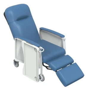 Sillón reclinable 3 posiciones azul charolas laterales Therasenior TM3100